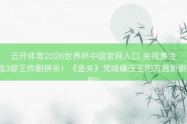 云开体育2026世界杯中国官网入口 央视黄金档3部王炸剧拼杀!《金关》凭啥碾压王阳万茜新剧?