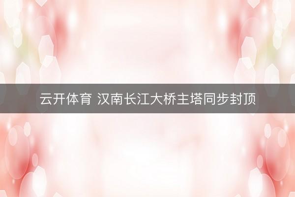 云开体育 汉南长江大桥主塔同步封顶